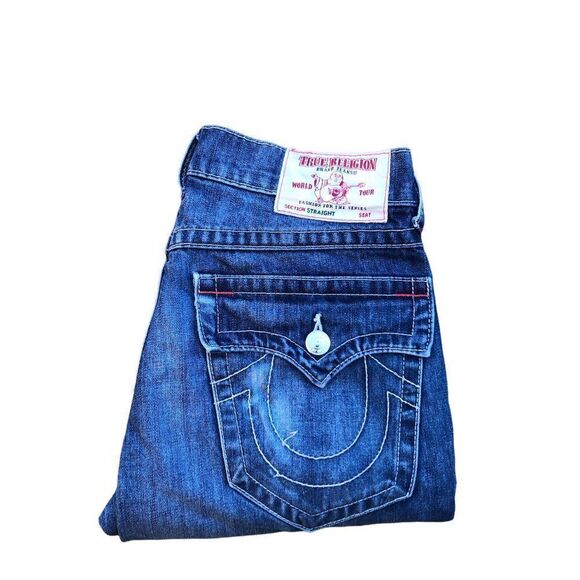 True Religion Jeans Size 31 STRAIGHT Blue - Picture 7 of 7